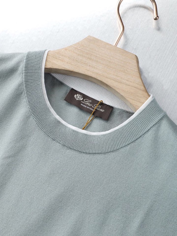 loro Piana 诺悠翩雅loro Piana 超级爆款推荐，春夏新品男装系列爆款短袖圆领T恤针织衫