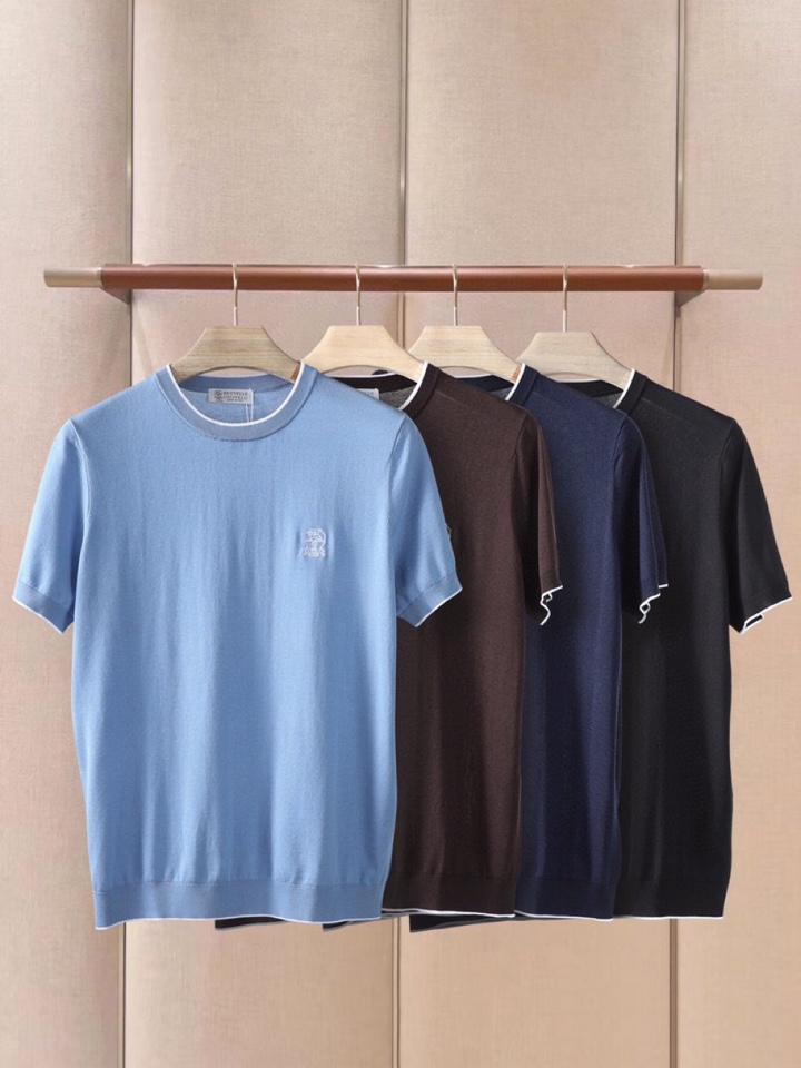 loro Piana 诺悠翩雅loro Piana 超级爆款推荐，夏季新品男装系列爆款短袖圆领T恤针织衫