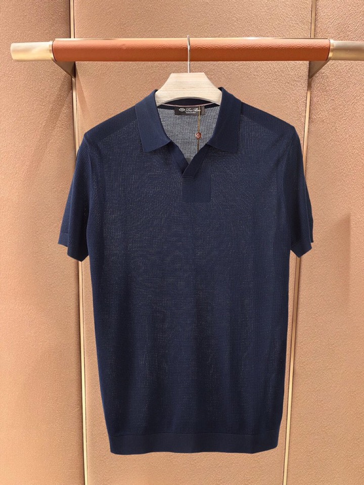loro Piana 诺悠翩雅loro Piana 超级爆款推荐，新品男装系列爆款短袖翻领T恤针织衫，面