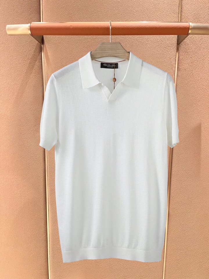 loro Piana 诺悠翩雅loro Piana 超级爆款推荐，新品男装系列爆款短袖翻领T恤针织衫，面