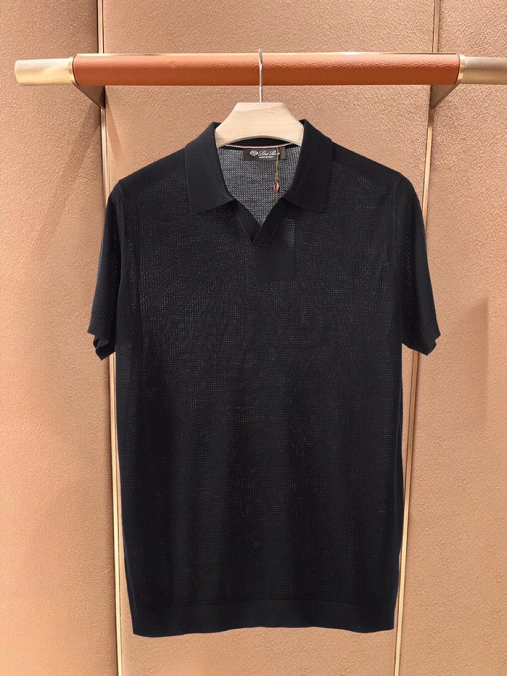 loro Piana 诺悠翩雅loro Piana 超级爆款推荐，新品男装系列爆款短袖翻领T恤针织衫，面