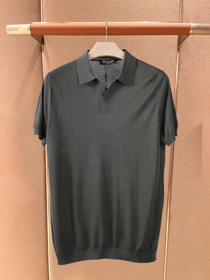 loro Piana 诺悠翩雅loro Piana 超级爆款推荐，新品男装系列爆款短袖翻领T恤针织衫，面