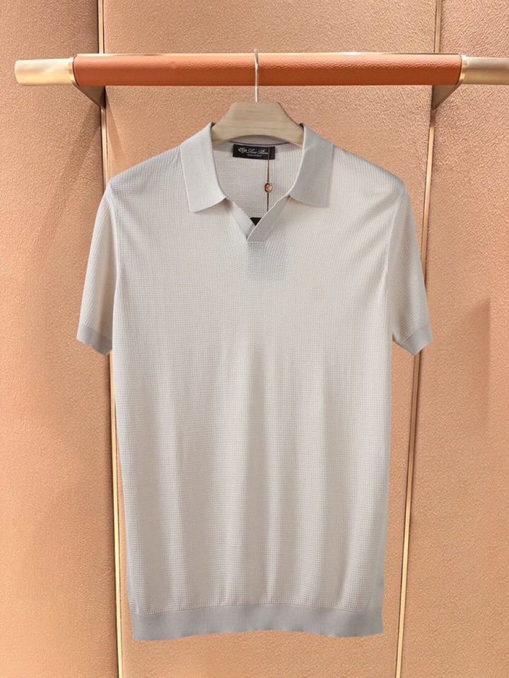 loro Piana 诺悠翩雅loro Piana 超级爆款推荐，新品男装系列爆款短袖翻领T恤针织衫，面