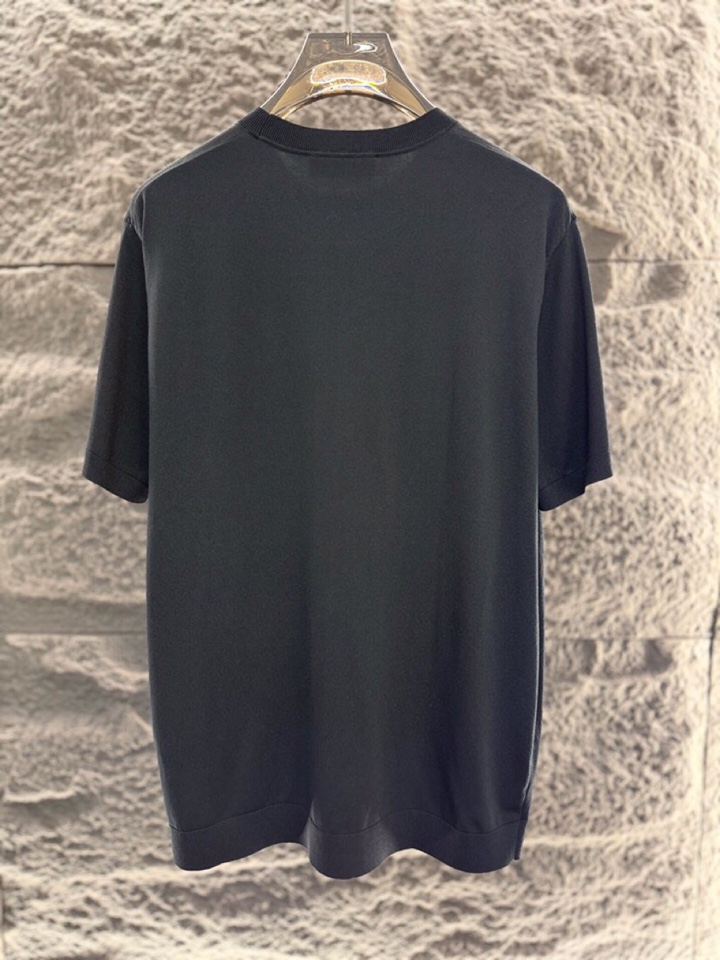 loro Piana 诺悠翩雅 loro Piana ss 早春新品男士棉质混纺短袖圆领T恤针织衫\n颜