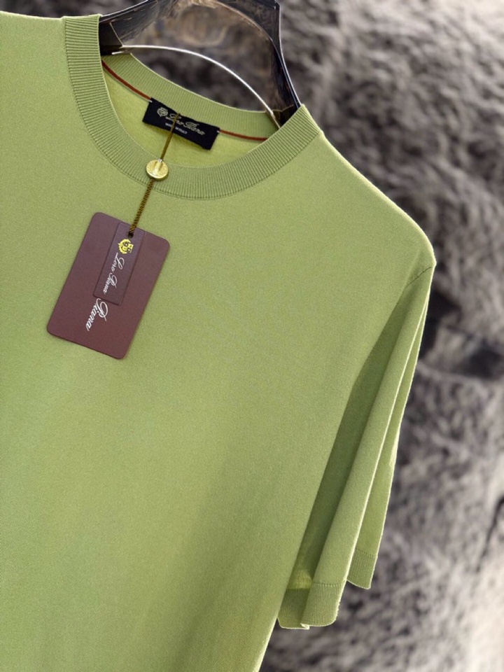loro Piana 诺悠翩雅 loro Piana ss 早春新品男士棉质混纺短袖圆领T恤针织衫\n颜