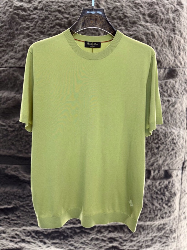 loro Piana 诺悠翩雅 loro Piana ss 早春新品男士棉质混纺短袖圆领T恤针织衫\n颜
