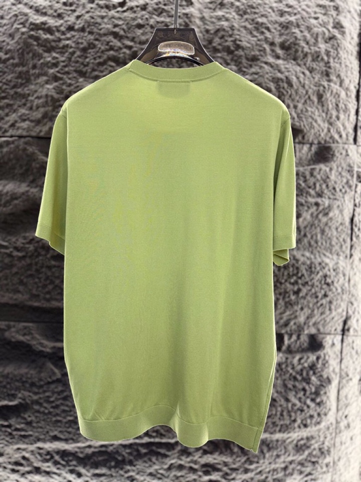 loro Piana 诺悠翩雅 loro Piana ss 早春新品男士棉质混纺短袖圆领T恤针织衫\n颜