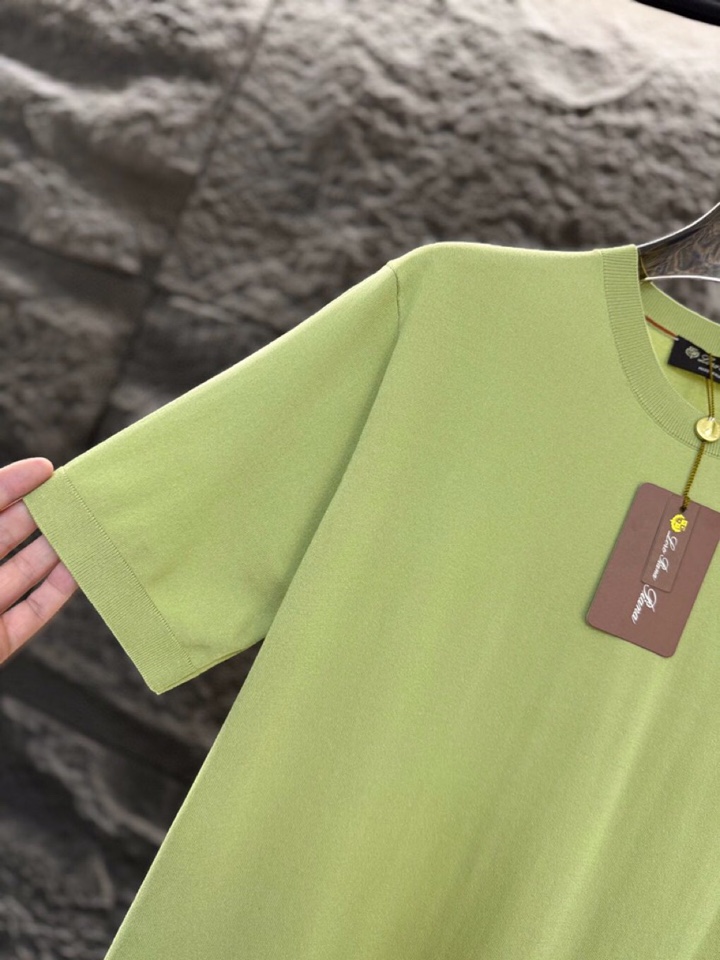loro Piana 诺悠翩雅 loro Piana ss 早春新品男士棉质混纺短袖圆领T恤针织衫\n颜