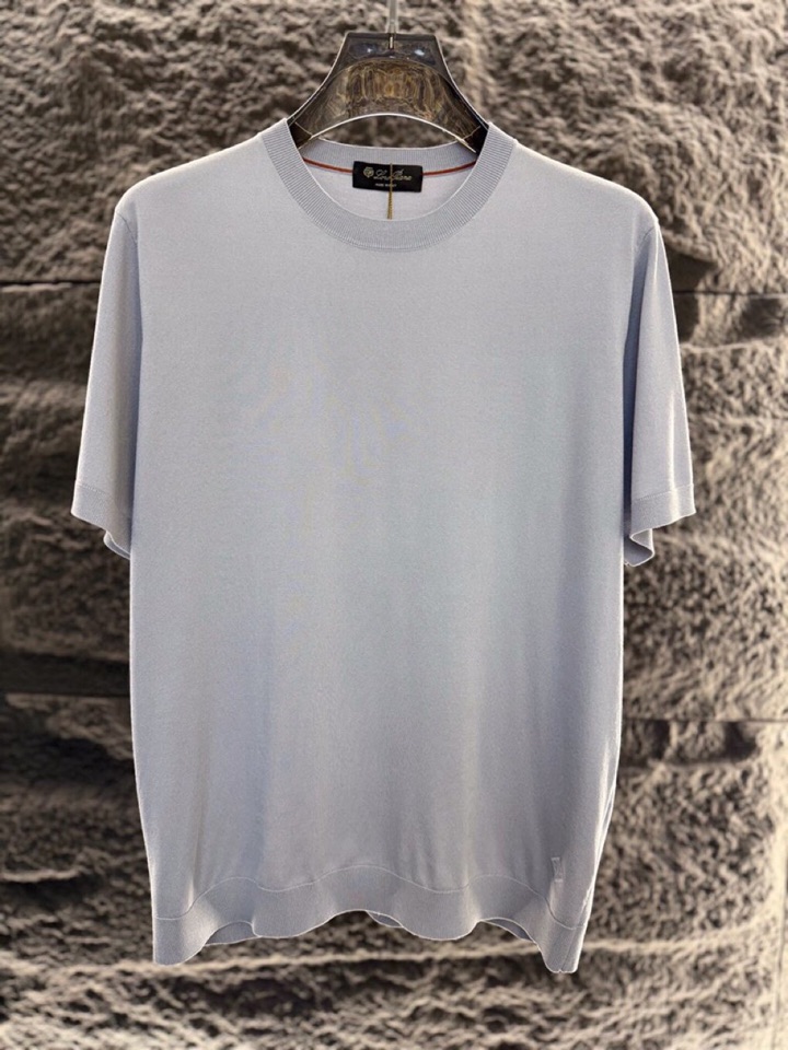 loro Piana 诺悠翩雅 loro Piana ss 早春新品男士棉质混纺短袖圆领T恤针织衫\n颜