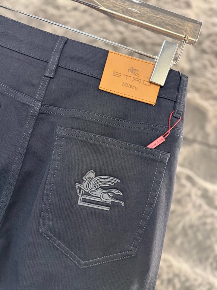 ETRO 艾绰 男士棉质(不褪色) 2026ss 春夏新品五袋牛仔裤，高奢内敛低调，轻松驾驭不挑人 裁剪