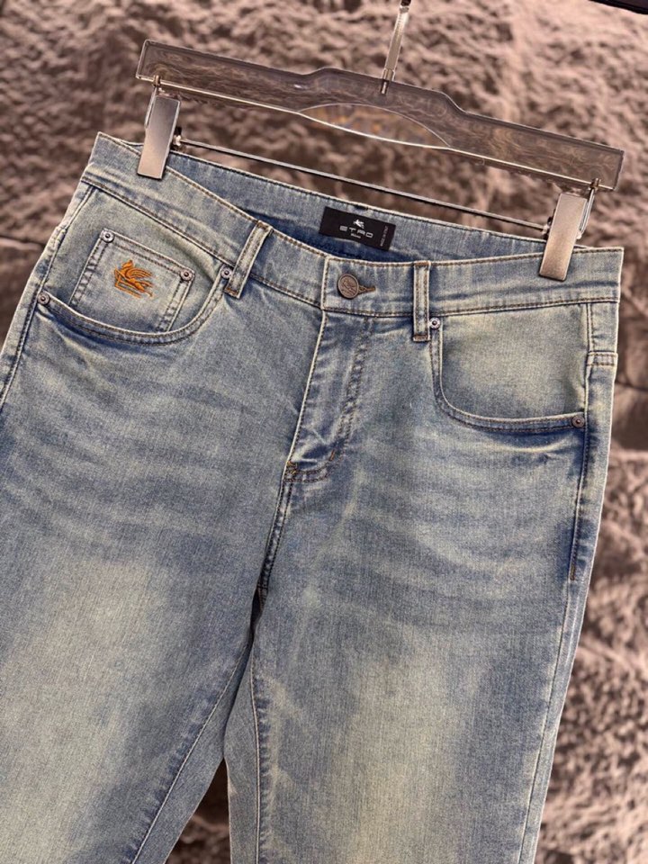 ETRO 艾绰 男士棉质 2026ss 早春新品浅色五袋牛仔裤，高奢内敛低调，轻松驾驭不挑人 裁剪精细完