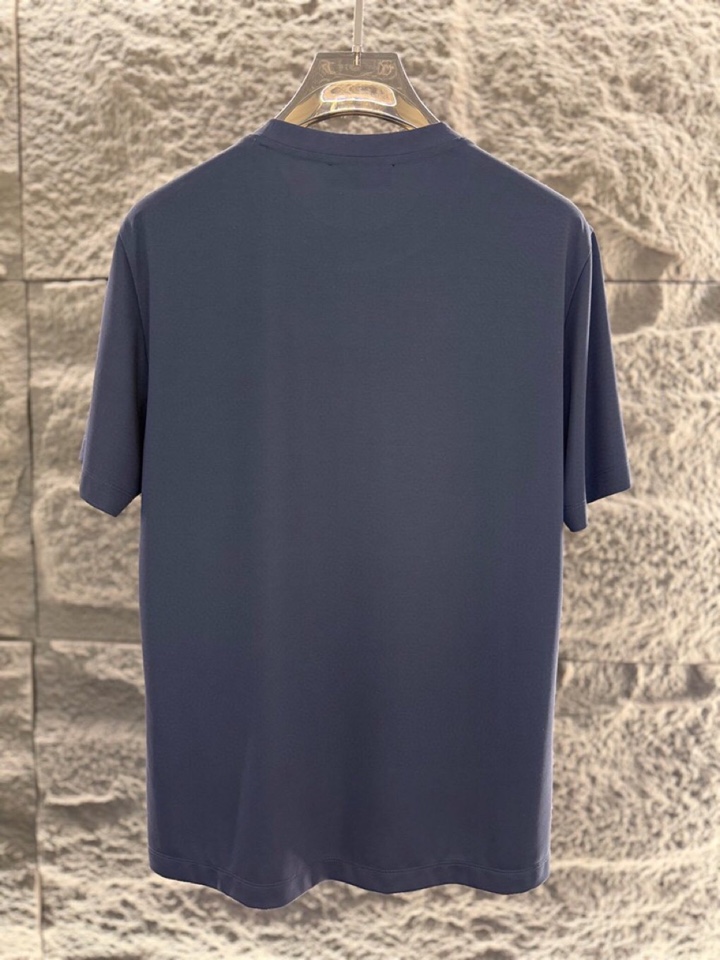 ETRO 艾绰 2026ss 早春新品男士棉质圆领短袖T恤，\n颜色: 蓝色 白色\n码数: 48 50