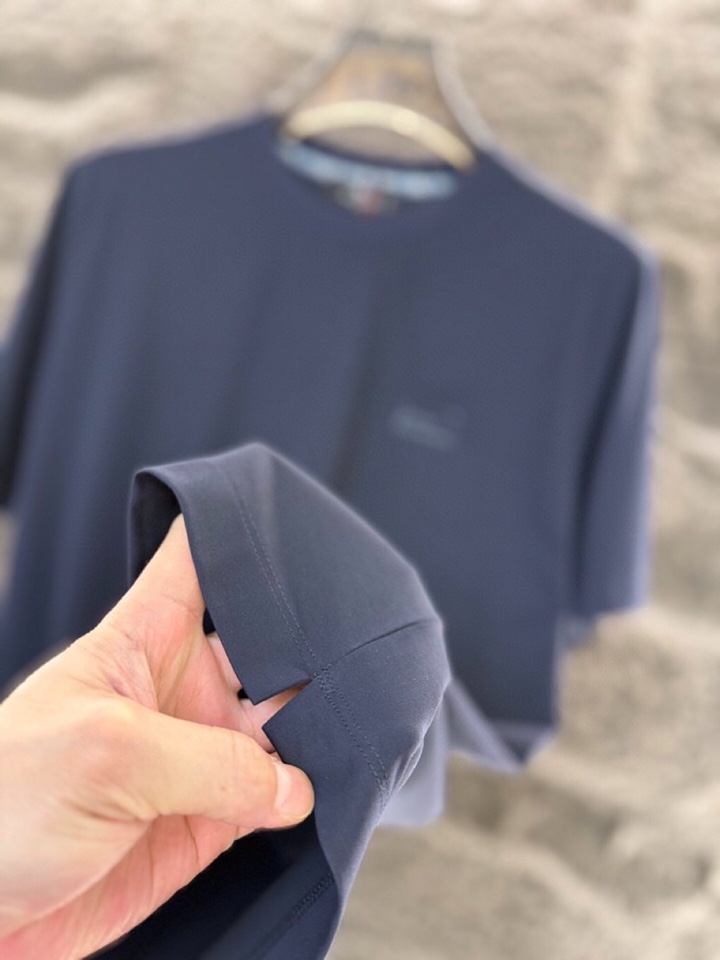 ETRO 艾绰 2026ss 早春新品男士棉质圆领短袖T恤，\n颜色: 蓝色 白色\n码数: 48 50