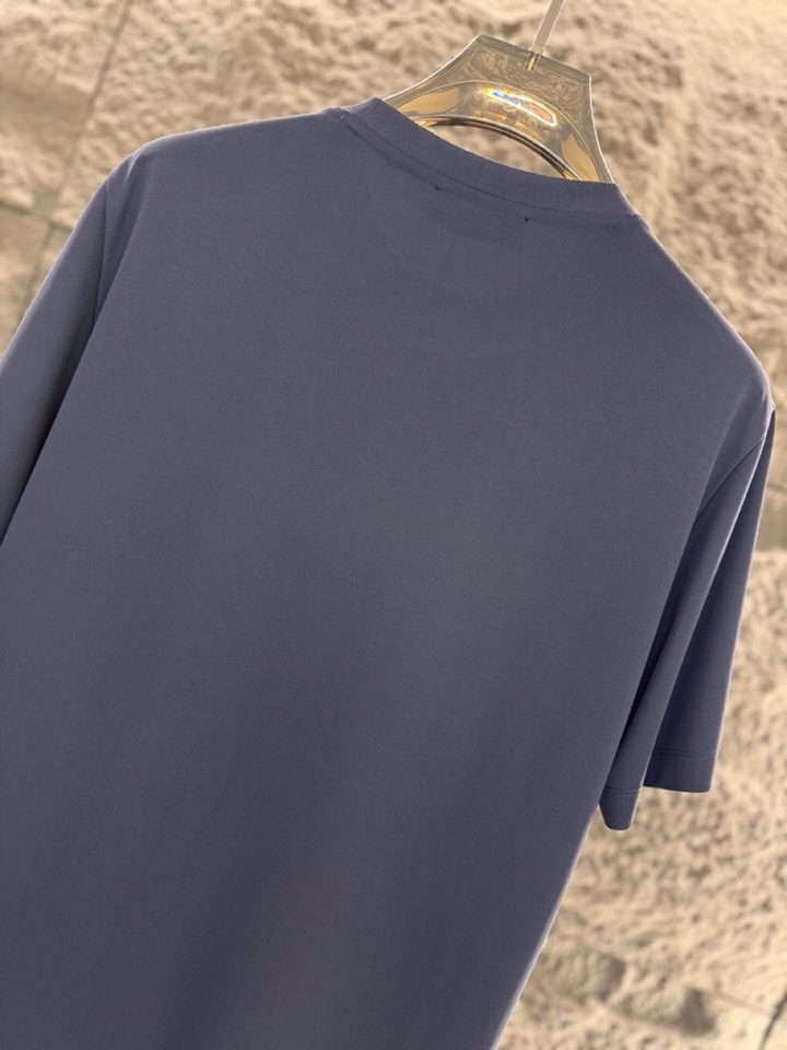 ETRO 艾绰 2026ss 早春新品男士棉质圆领短袖T恤，\n颜色: 蓝色 白色\n码数: 48 50