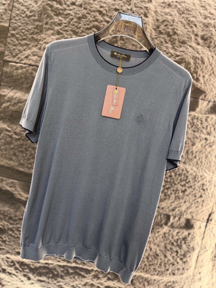 loro Piana 诺悠翩雅 loro Piana ss 早春新品\n男士(天丝+桑蚕丝)混纺圆领毛衣