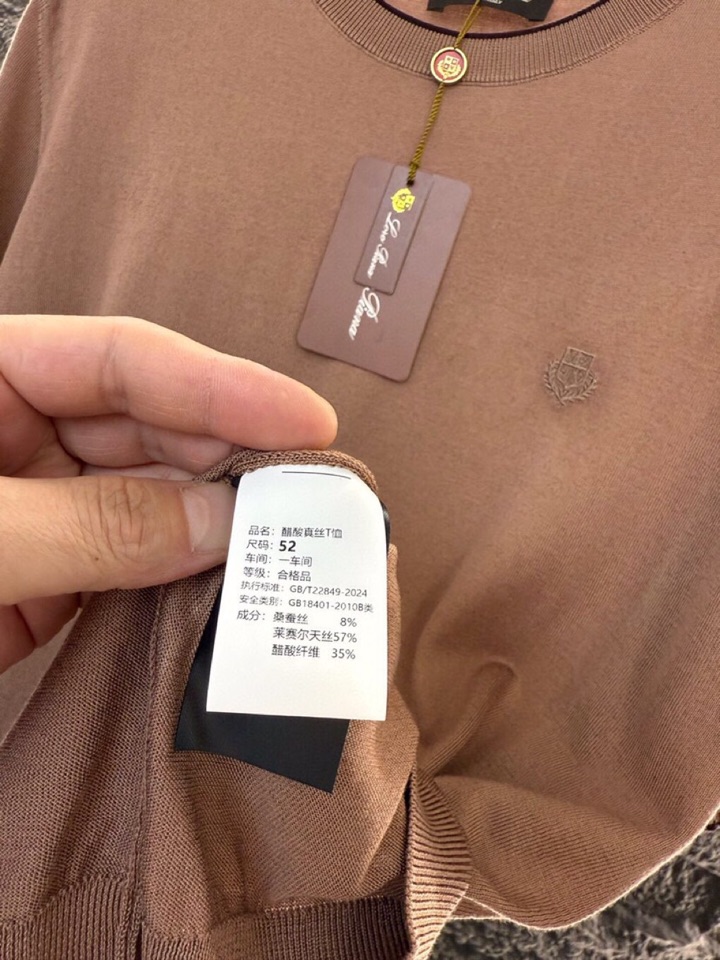 loro Piana 诺悠翩雅 loro Piana ss 早春新品\n男士(天丝+桑蚕丝)混纺圆领毛衣
