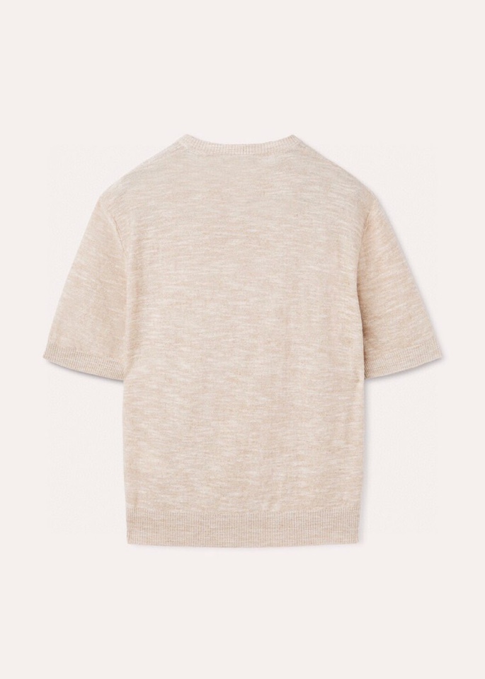 loro Piana 诺悠翩雅loro Pianass 早春新品\nTori男士短袖圆领T恤针织衫，亚麻