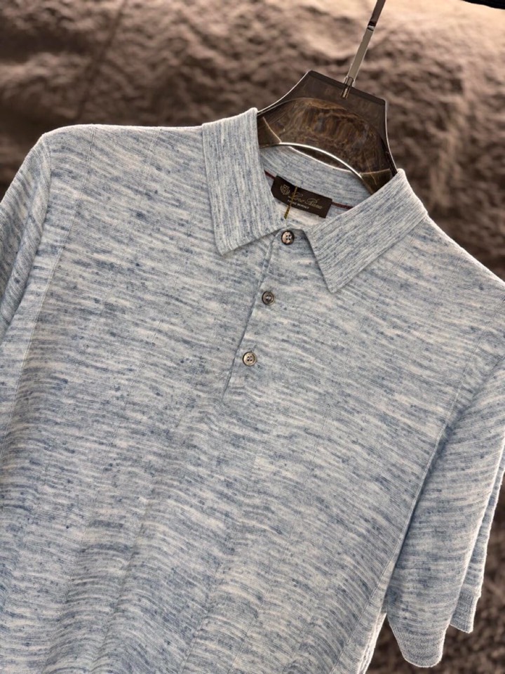 loro Piana 诺悠翩雅loro Pianass 早春新品Tori 男士短袖翻领T恤Polo针织衫