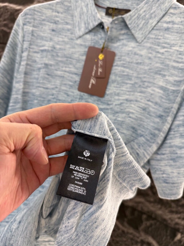 loro Piana 诺悠翩雅loro Pianass 早春新品Tori 男士短袖翻领T恤Polo针织衫
