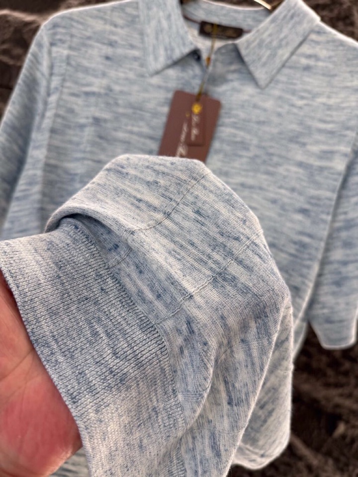 loro Piana 诺悠翩雅loro Pianass 早春新品Tori 男士短袖翻领T恤Polo针织衫