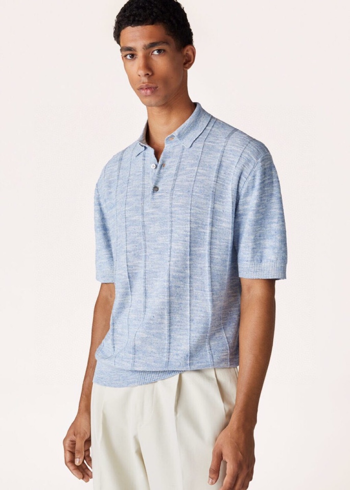 loro Piana 诺悠翩雅loro Pianass 早春新品Tori 男士短袖翻领T恤Polo针织衫