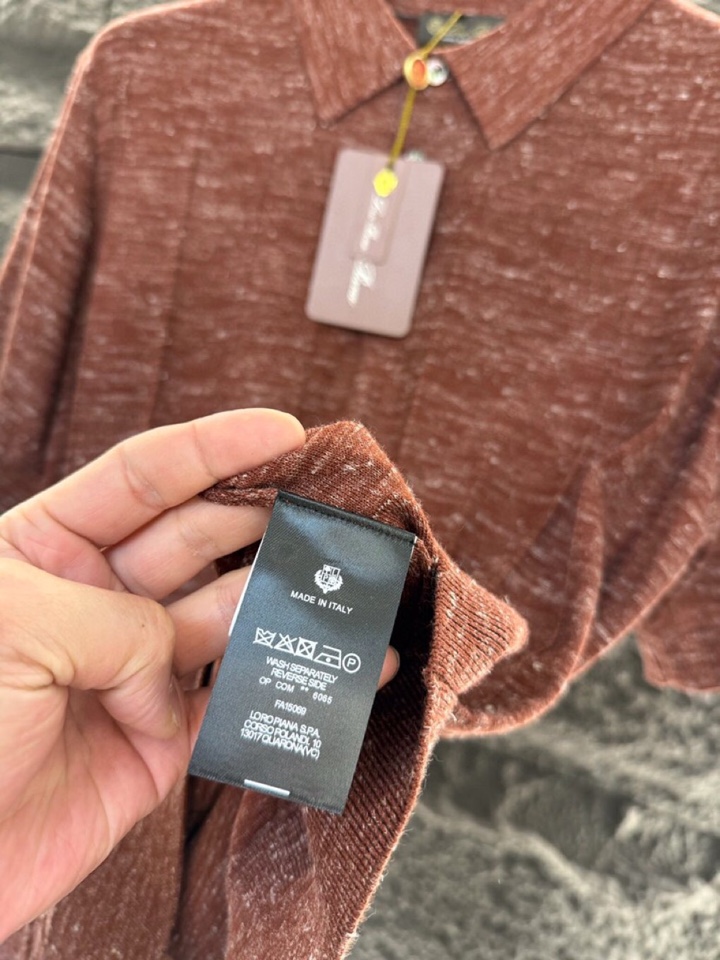 loro Piana 诺悠翩雅loro Pianass 早春新品Tori 男士短袖翻领T恤Polo针织衫