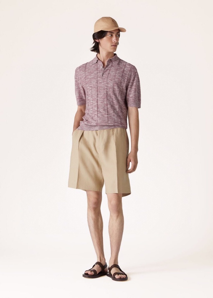 loro Piana 诺悠翩雅loro Pianass 早春新品Tori 男士短袖翻领T恤Polo针织衫