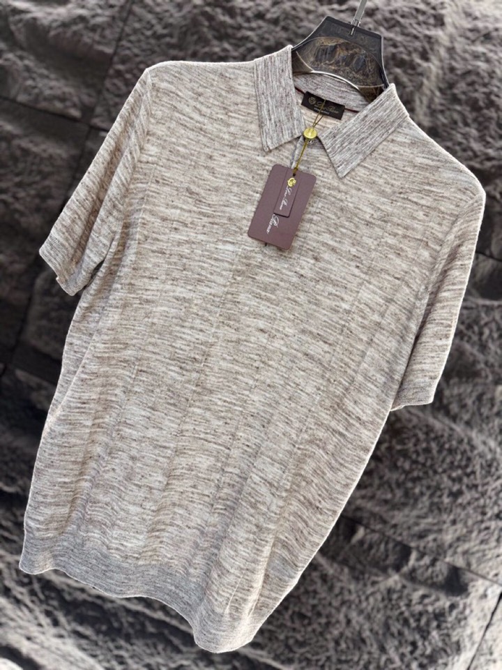 loro Piana 诺悠翩雅loro Pianass 早春新品Tori 男士短袖翻领T恤Polo针织衫