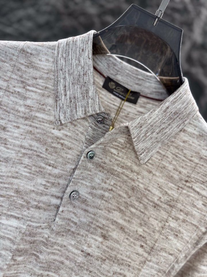 loro Piana 诺悠翩雅loro Pianass 早春新品Tori 男士短袖翻领T恤Polo针织衫