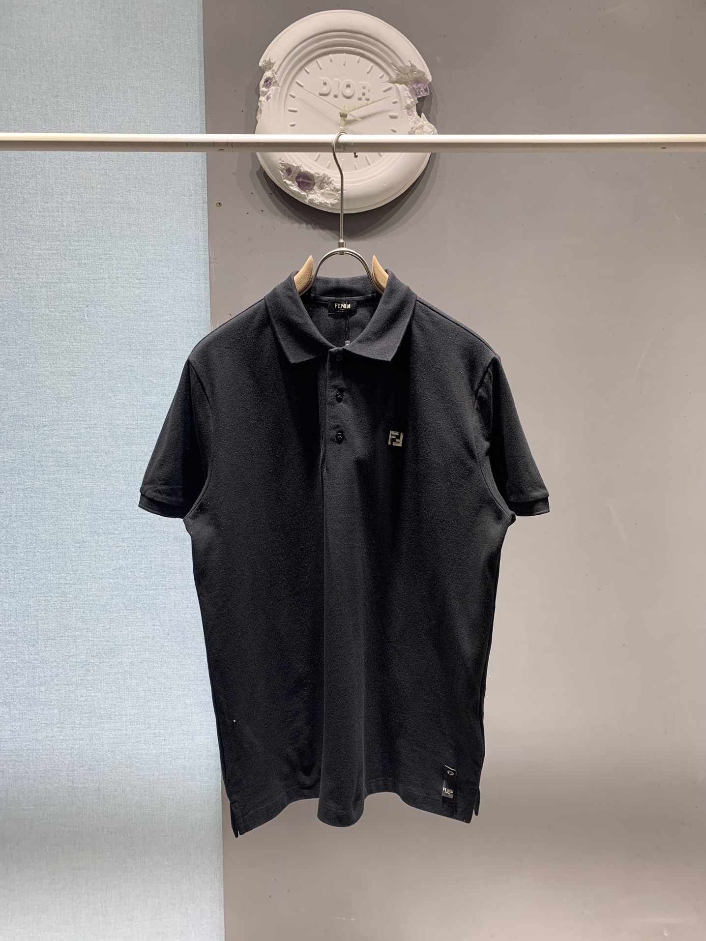 Fendi 不退换 Fendi 金属FF徽标Polo衫