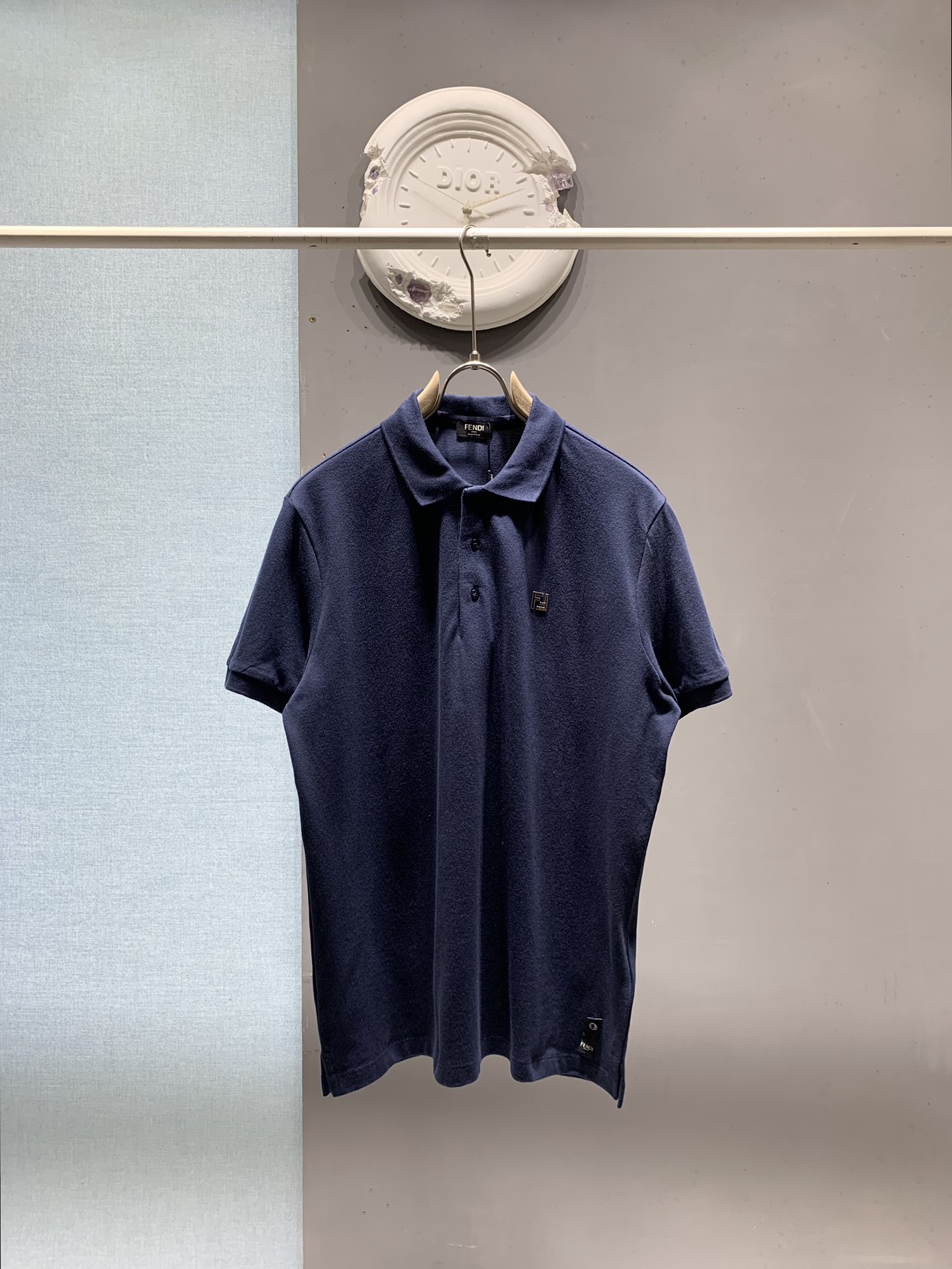 Fendi 不退换 Fendi 金属FF徽标Polo衫