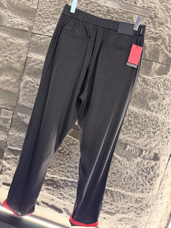 kiton 奇顿 2026ss 春夏新品\n男士亚麻材质休闲裤 \n颜色:黑色、蓝色\n尺码:48 50