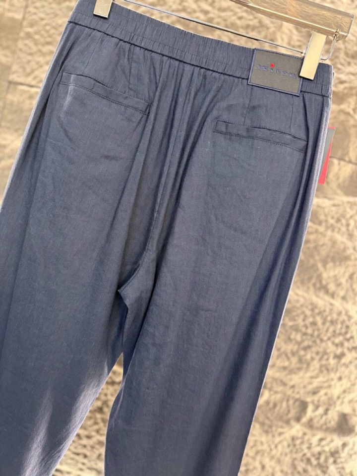 kiton 奇顿 2026ss 春夏新品\n男士亚麻材质休闲裤 \n颜色:黑色、蓝色\n尺码:48 50
