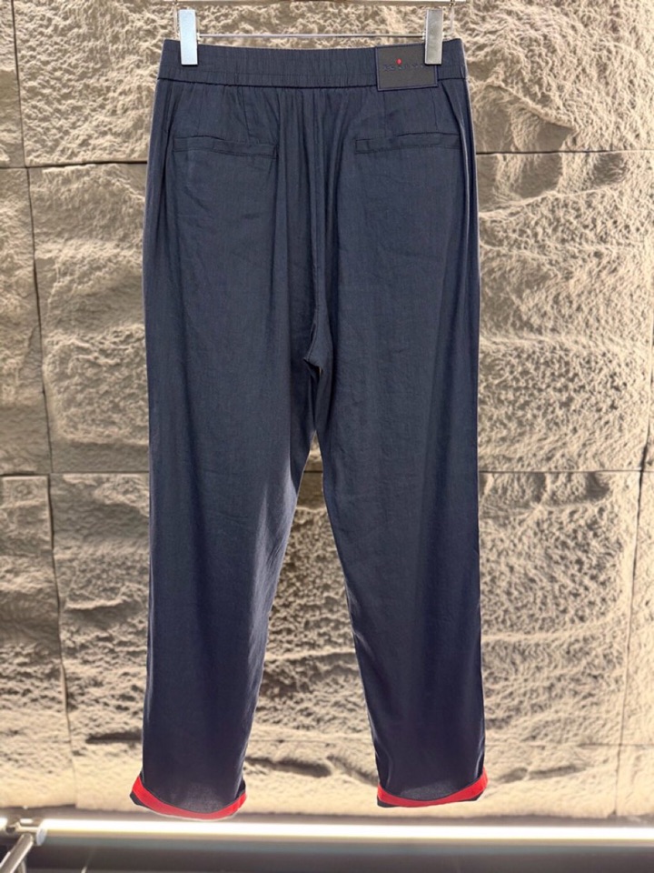 kiton 奇顿 2026ss 春夏新品\n男士亚麻材质休闲裤 \n颜色:黑色、蓝色\n尺码:48 50