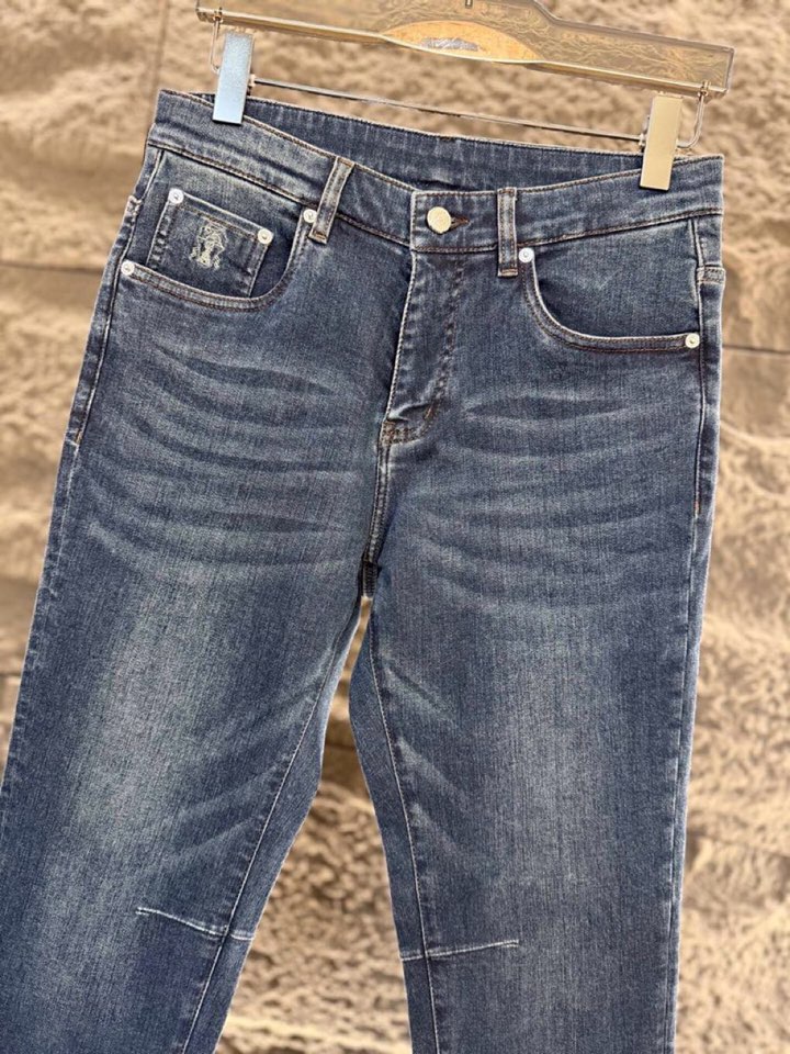 brunello Cucinelli bc 2026ss 早春新品\n男士直筒 简约休闲牛仔裤\n颜色: