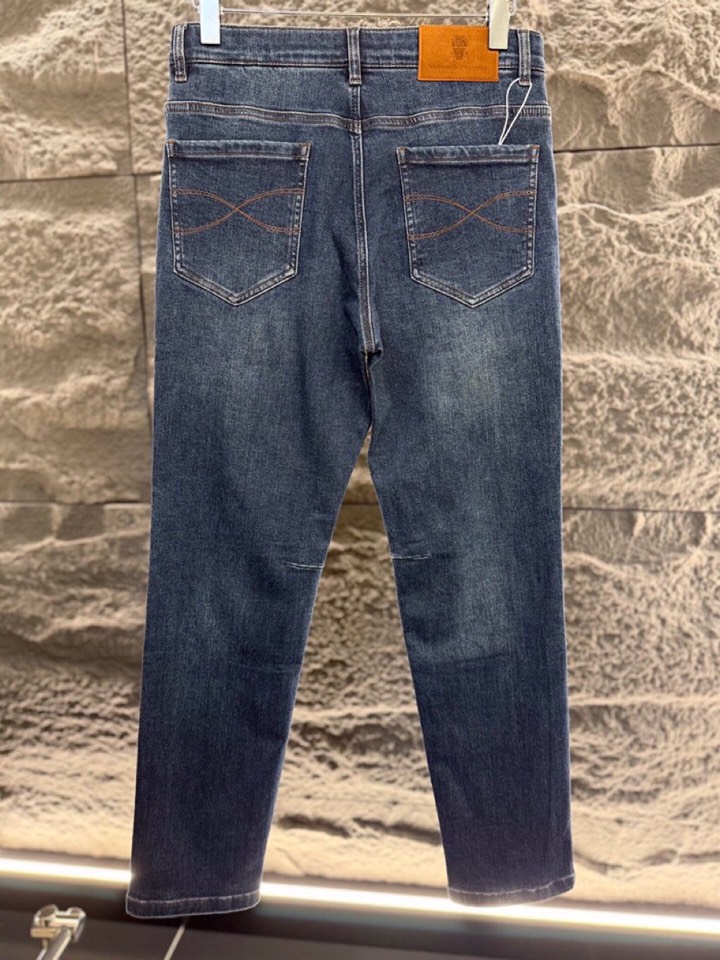 brunello Cucinelli bc 2026ss 早春新品\n男士直筒 简约休闲牛仔裤\n颜色: