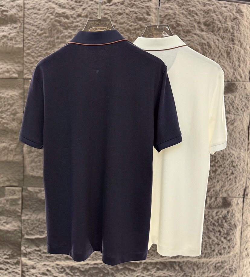 brunello Cucinelli bc 2026ss 早春新品\n男士(棉质+桑蚕丝)混纺材质，短袖