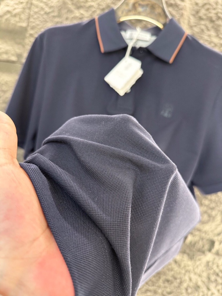 brunello Cucinelli bc 2026ss 早春新品\n男士(棉质+桑蚕丝)混纺材质，短袖