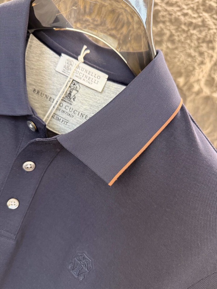 brunello Cucinelli bc 2026ss 早春新品\n男士(棉质+桑蚕丝)混纺材质，短袖