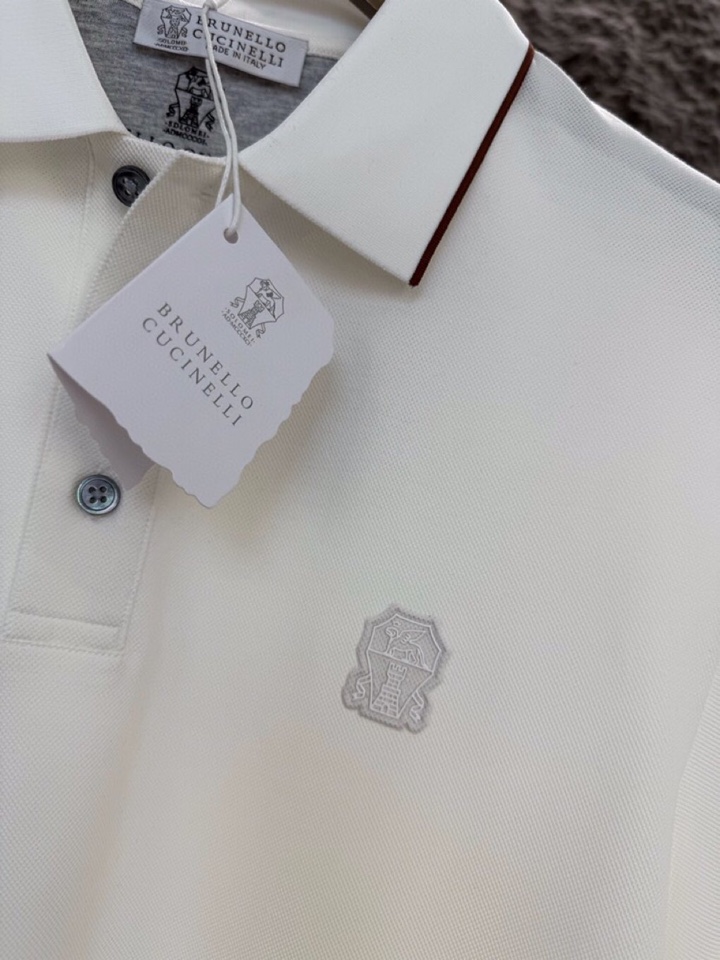 brunello Cucinelli bc 2026ss 早春新品\n男士(棉质+桑蚕丝)混纺材质，短袖