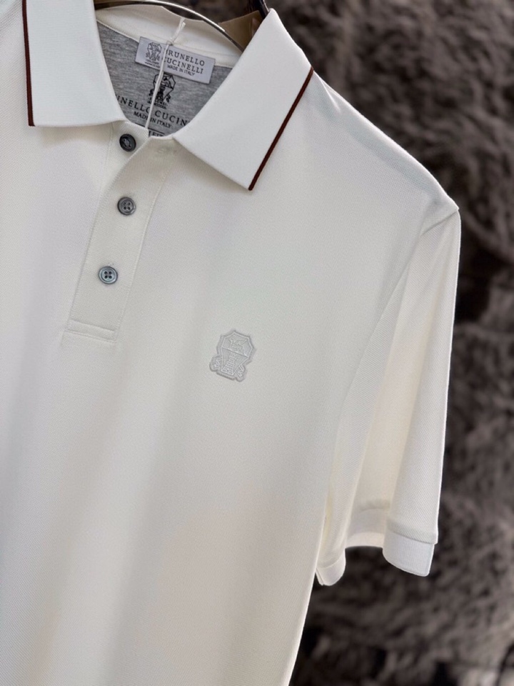 brunello Cucinelli bc 2026ss 早春新品\n男士(棉质+桑蚕丝)混纺材质，短袖