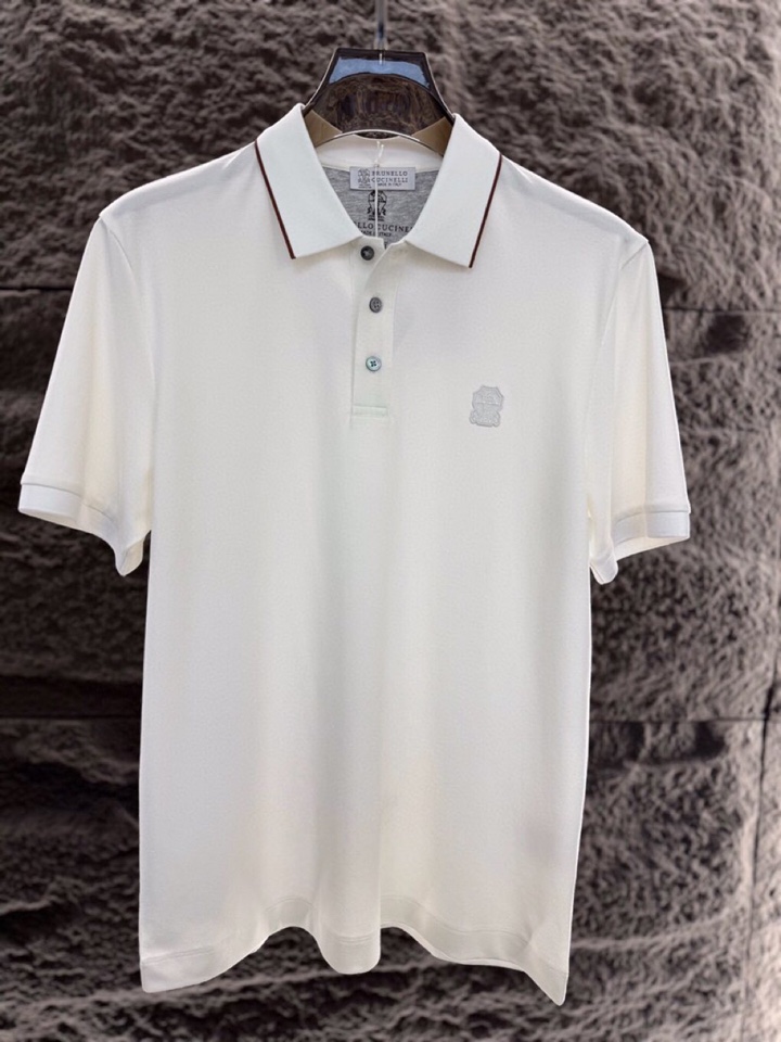 brunello Cucinelli bc 2026ss 早春新品\n男士(棉质+桑蚕丝)混纺材质，短袖