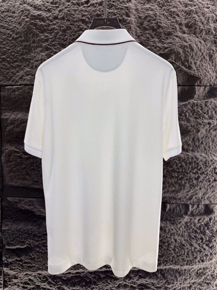 brunello Cucinelli bc 2026ss 早春新品\n男士(棉质+桑蚕丝)混纺材质，短袖