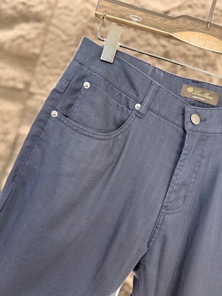 loro Piana 诺悠翩雅loro Piana ss 春夏新品\n男士亚麻材质五袋休闲裤长裤\n颜色