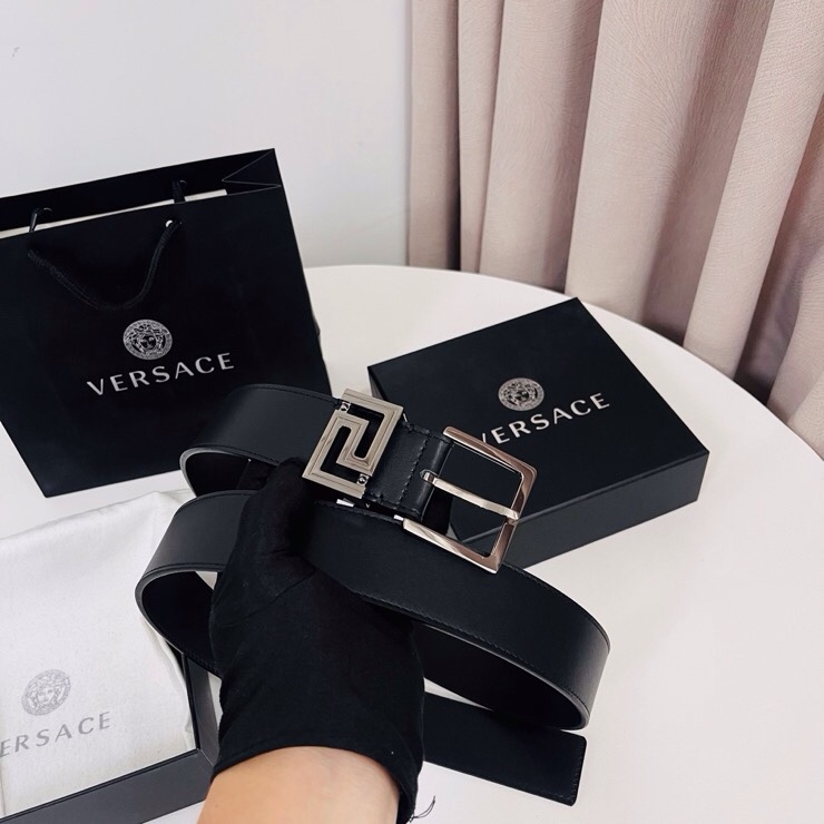 Versace 宽度：𝟰 𝟬𝗰𝗺 范思哲 VERSACE « 配全套 原包装 » 进口 小牛皮+精品纯铜扣 针扣系列 官网在售新款对版开模