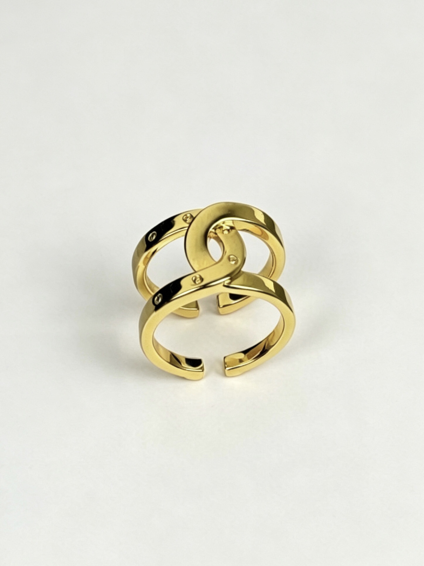 NO:766526,Xiaoxiang's new golden glossy open ring, Chanel ring, chanel, ring19860909小香新款金色光面开口戒指,香奈儿戒指,chanel,ring,Jewelry