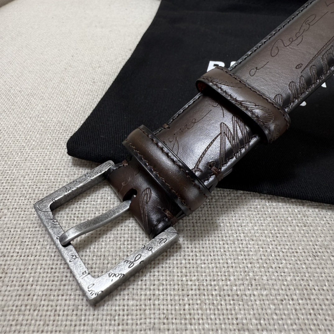 3.5宽Berluti 布鲁提 最新款男士腰带