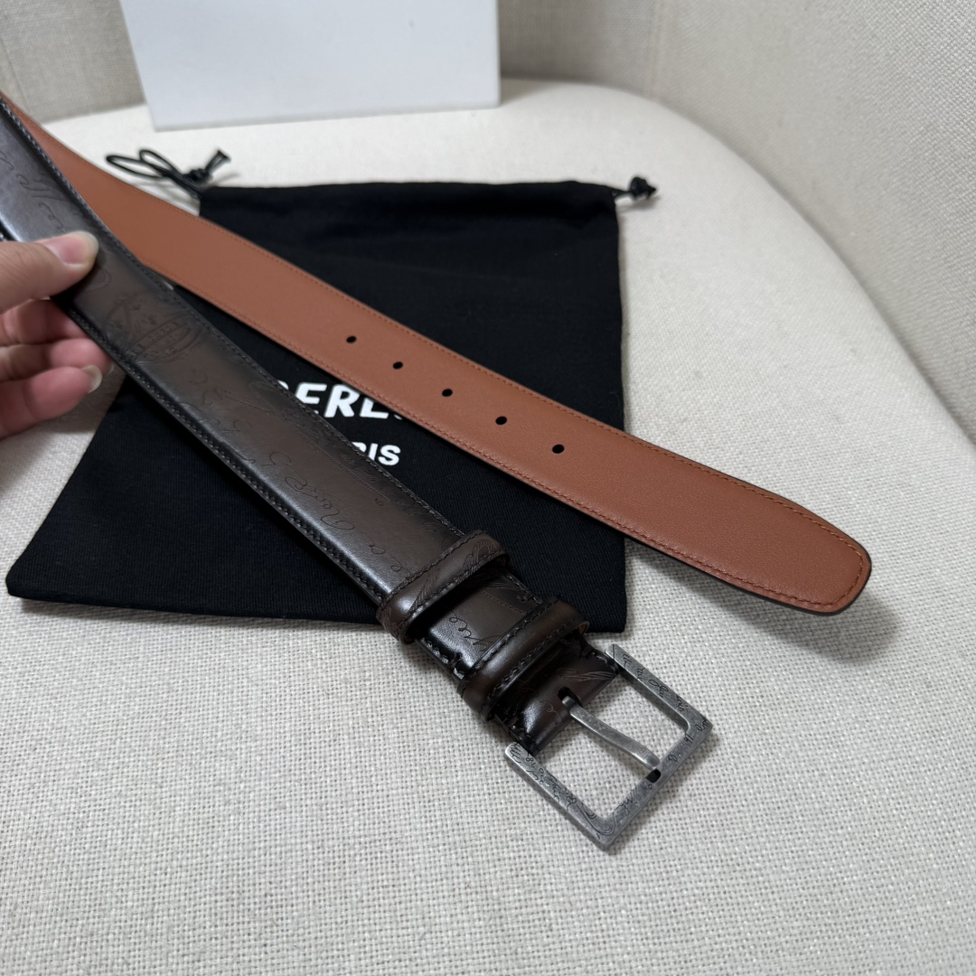 3.5宽Berluti 布鲁提 最新款男士腰带