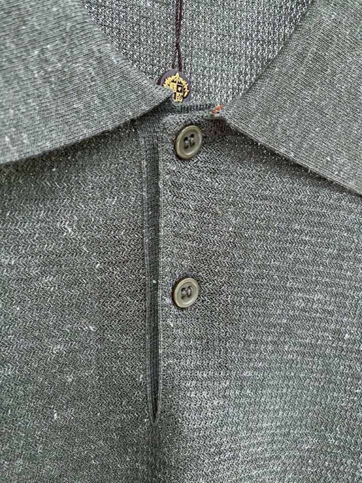 Loro Piana 诺悠翩雅L爆款到货 五个色春夏新品 男士亚麻针织POLO短袖衫翻领T恤\n码数：M