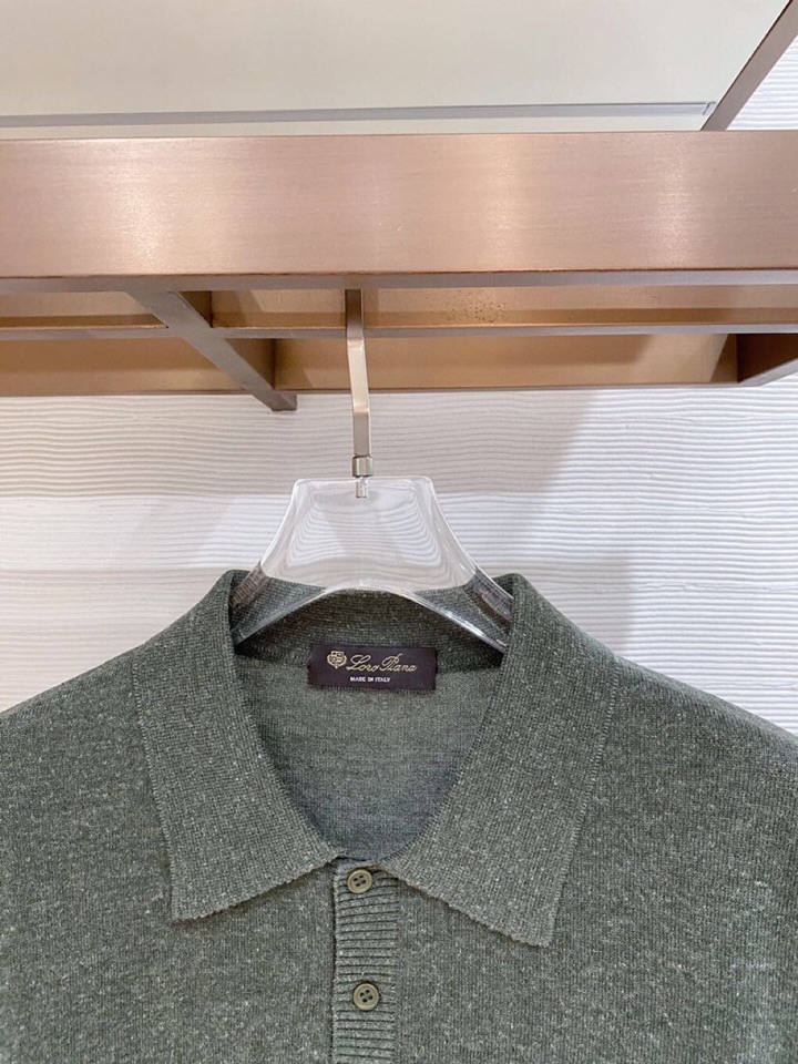 Loro Piana 诺悠翩雅L春夏新品 男士亚麻针织POLO衫短袖翻领T恤\n颜色：三色\n码数：M-